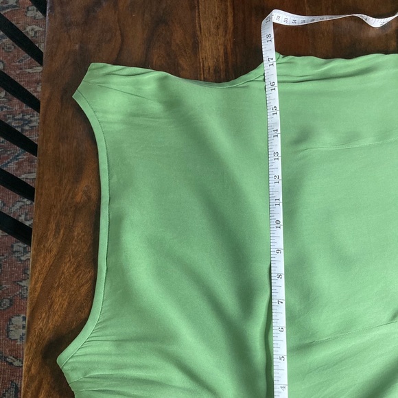 DVF Short Green Tie-Front Dress - Picture 6 of 8